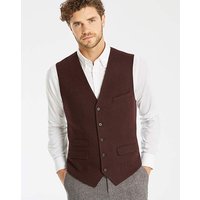 Black Label Tweed Wool Waistcoat Regular - PLUM