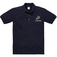 Personalised Horse Riding Polo Shirt - NAVY