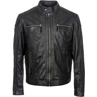 Woodland Leather Biker Jacket - BLACK VEGAS