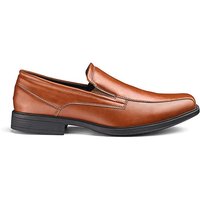 Slip On Formal Shoes Wide Fit - TAN