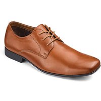 Lace Up Derby Shoes Extra Wide Fit - TAN