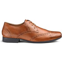 Formal Lace Up Brogue Extra Wide Fit - TAN