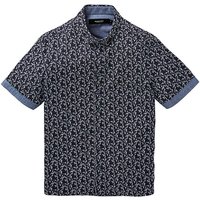 Black Label Floral Print Shirt Long - NAVY