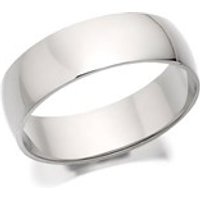Palladium 500 D Shaped Wedding Ring - 6mm - R1203-T