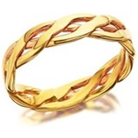 9ct Gold Weave Wedding Ring - 4mm - R4273-O