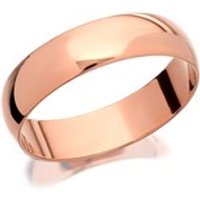 9ct Rose Gold Heavyweight D Shaped Wedding Ring - 5mm - R5421-T