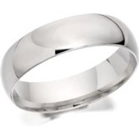 9ct White Gold Extra Heavyweight Court Wedding Ring - 6mm - R5586-S