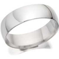 9ct White Gold Extra Heavyweight Court Wedding Ring - 7mm - R5587-T