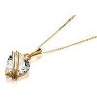 9ct Gold Heart Cubic Zirconia Necklace - R6912