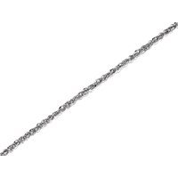 9ct White Gold 1mm Wide Singapore Chain - 18in - R9702
