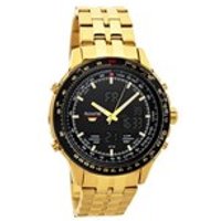 Accurist MB1047 Gold Plated Dual Display Bracelet Watch - EXCLUSIVE - W1801
