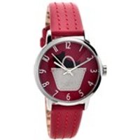 Radley RY2287 Border Stainless Steel Red Leather Strap Watch - W5011