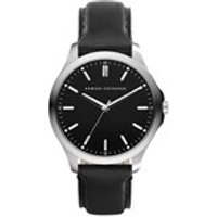 Armani Exchange AX2149 Stainless Steel Black Leather Strap Watch - W6555