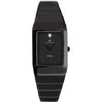 Accurist LB1652 Black Ceramic Diamond Set Bracelet Watch - W7114