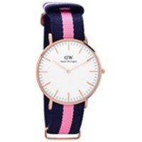 Daniel Wellington 0505DW Winchester Blue And Pink Fabric Strap Watch - W8808