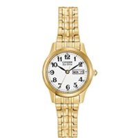 Citizen EW3152-95A Gold Plated Eco-Drive Expanding Bracelet Watch - W9013