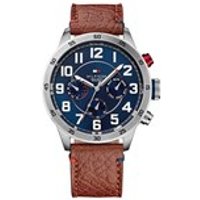 Tommy Hilfiger 51791066 Trent Stainless Steel Brown Leather Strap Watch - W9569