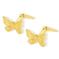 9ct Gold Butterfly Andralok Earrings - 6mm - G3929