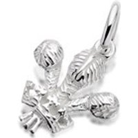Silver Prince Of Wales Feathers Charm - J9279