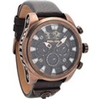 Police 14473JSQBZ/02 Mephisto Chronograph Brown Leather Strap Watch - W4374