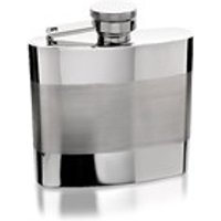 4oz Stainless Steel Satin Panel Captive Top Flask And Funnel Set - A3173
