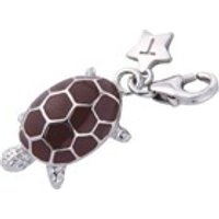 Tingle SCH211 Silver Enamel Tortoise Karab Clasp Charm - F8191
