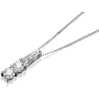 U&Me 9ct White Gold Diamond Pendant And Chain - 20pts - EXCLUSIVE - D6945