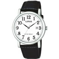 Lorus RG865CX9 Stainless Steel Black Leather Strap Watch - W1634