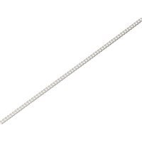 Silver 1mm Wide Diamond Cut Curb Chain - 18in - F8801