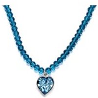 Fiorelli N3651 Blue Crystal Bead And Heart Necklace - J8218