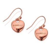Fiorelli E4947 Rose Gold Tone Heart Hook Wire Earrings - J8249