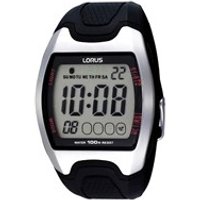 Lorus R2327CX9 LCD Chronograph Alarm Black Resin Strap Watch - W1684