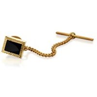9ct Gold Black Onyx Tie Tack - G7041