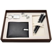 Jos Von Arx Leather Wallet, Cufflinks, Keyring And Pen Gift Set - A4047