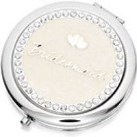 Pink Stone Set Bridesmaid Double Compact Mirror - P6585