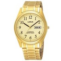 Lorus RXN98AX9 Gold Plated Lumibrite Expanding Bracelet Strap Watch - W1688