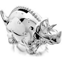 Silver Plated Triceretops Dinosaur Money Box - P7567