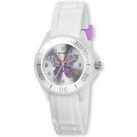 Tikkers TK0052 White Silicon Strap Butterfly Watch - W0192