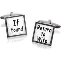 Harvey Makin 'If Found Return To Wife' Cufflinks - A5203