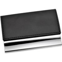 Silver Plated Black Card Case - A4023