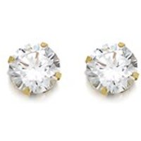9ct Gold Cubic Zirconia Andralok Earrings - 5mm - G3969