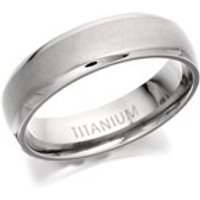 Titanium Polished And Matt Finish Band Ring - 6mm - J1110-V