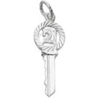 Silver 21 Key Of The Door Charm - J9119