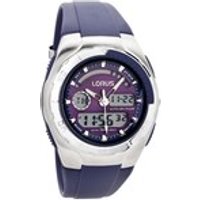 Lorus R2391GX9 Dual Display Chronograph Blue Resin Strap Watch - W1632
