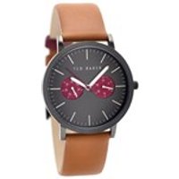 Ted Baker TE10024783 Black Ionic Finish Tan Leather Strap Watch - W8257