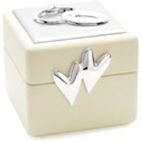 Amore Silver Plated Wedding Ring Box - P71104