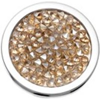 Quoins QMOK-01M-GL Crystal Rock Golden Swarovski Crystal Coin - Medium - J75115