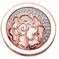 Quoins QMOA-43M-R Mysty Veil Rose Gold Plated Swarovski Crystal Coin - Medium - J75123