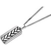Fred Bennett Stainless Steel Tyre Tread Pendant And Chain - A3729