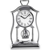 Rhythm Silver Tone Fancy Mantel Clock - C1824